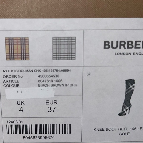 BURBERRY Dolman vintage check sock knit boots - Picture 5 of 5